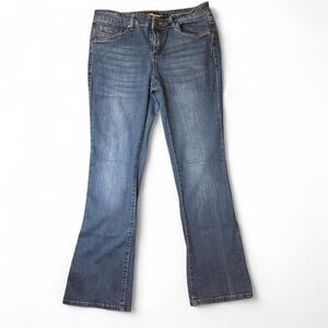 Dollhouse Juniors's Sasha mid rise Blue Bootcut Jeans